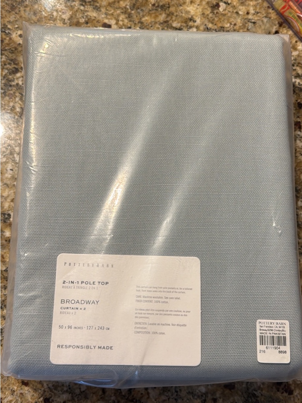NIB Pottery Barn Broadway Curtians (set of 2) 50x96